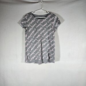 Calvin Klein Jeans Girls Gray Short Sleeve Tee Shirt Size 8-10